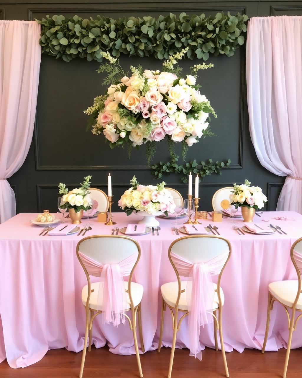 Baby shower floral tablescape