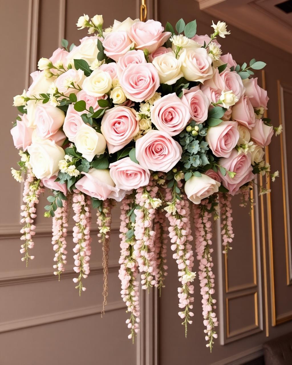 Hanging floral installation